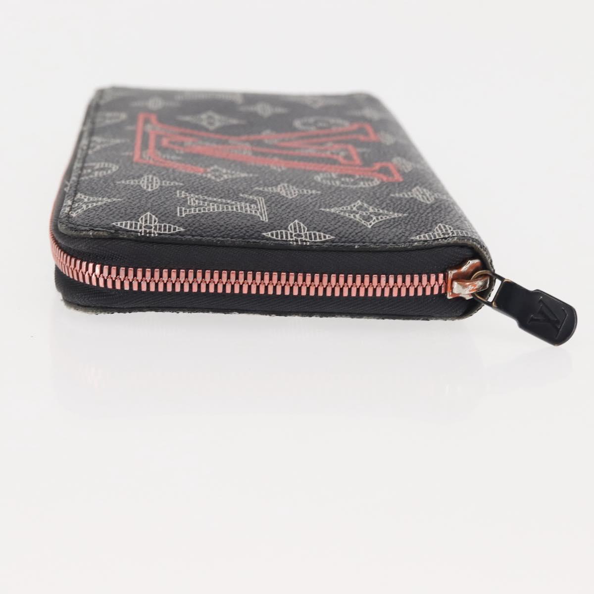 LOUIS VUITTON Ink Upside Down Zippy Organizer NM Wallet Navy M62931 Auth 146162
