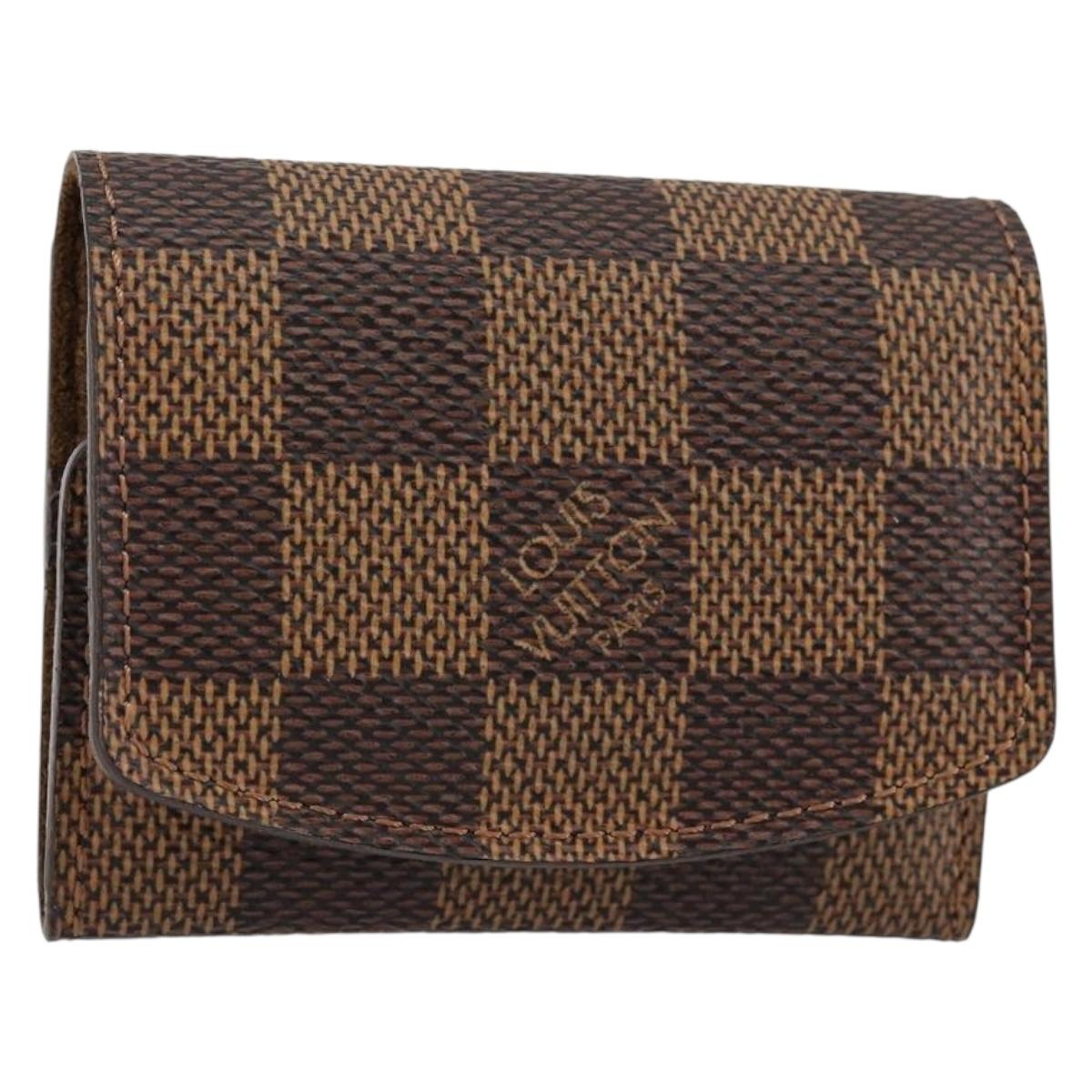 LOUIS VUITTON Damier Ebene Cuff Case LV Auth 146166