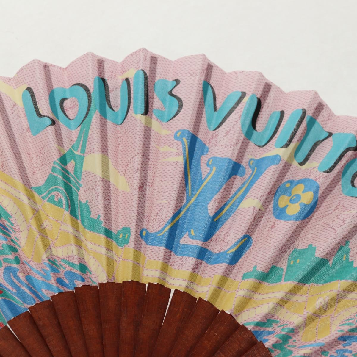 LOUIS VUITTON Fan Japanese Fan Pleated Pink GI1423 LV Auth 146167M
