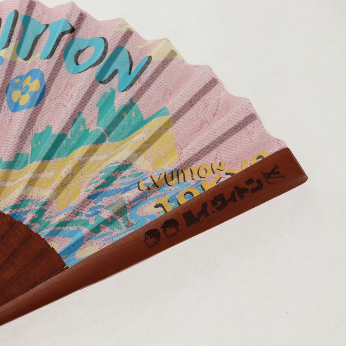 LOUIS VUITTON Fan Japanese Fan Pleated Pink GI1423 LV Auth 146167M