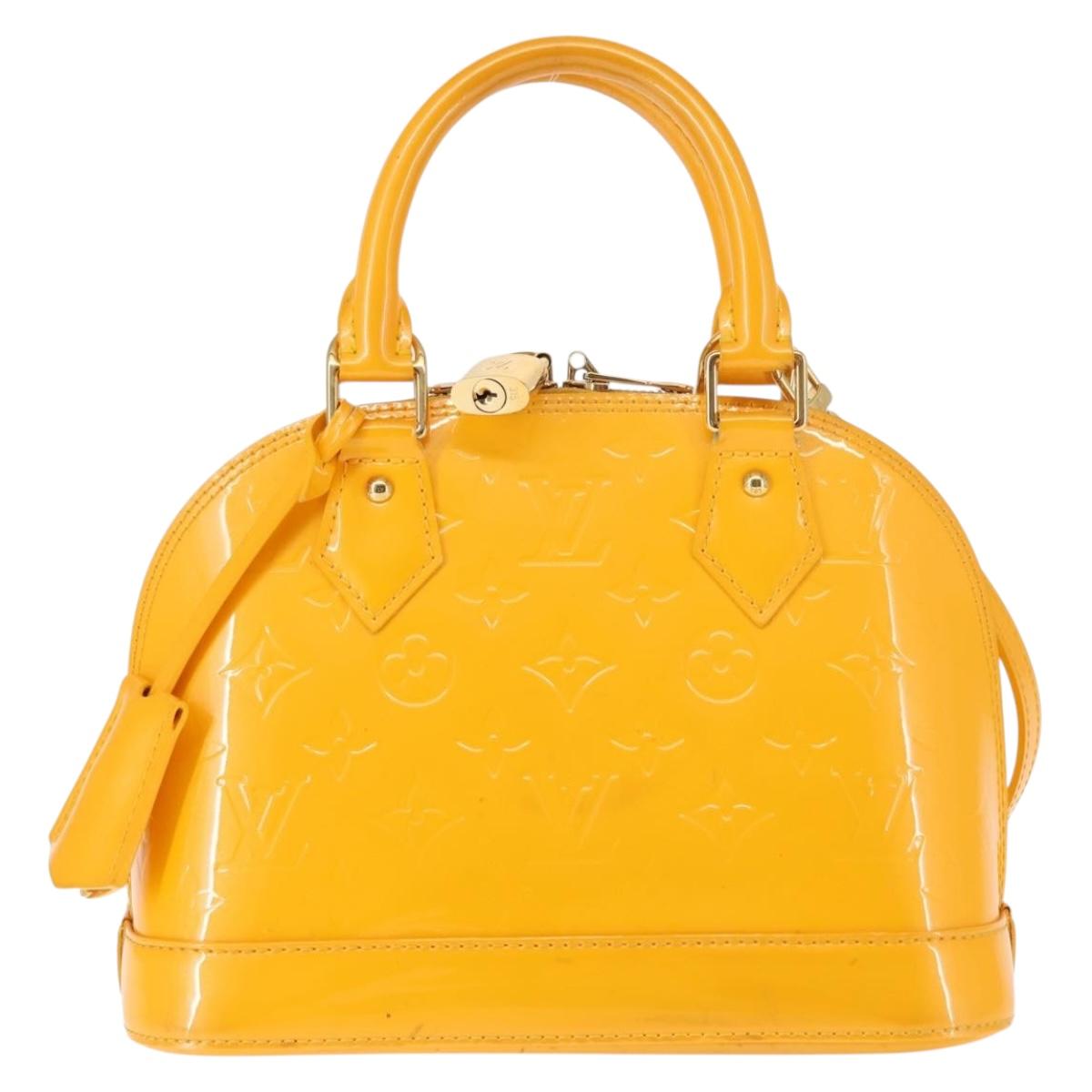 LOUIS VUITTON Monogram Vernis Alma BB Bag 2way Jone Passion M91697 Auth 146200