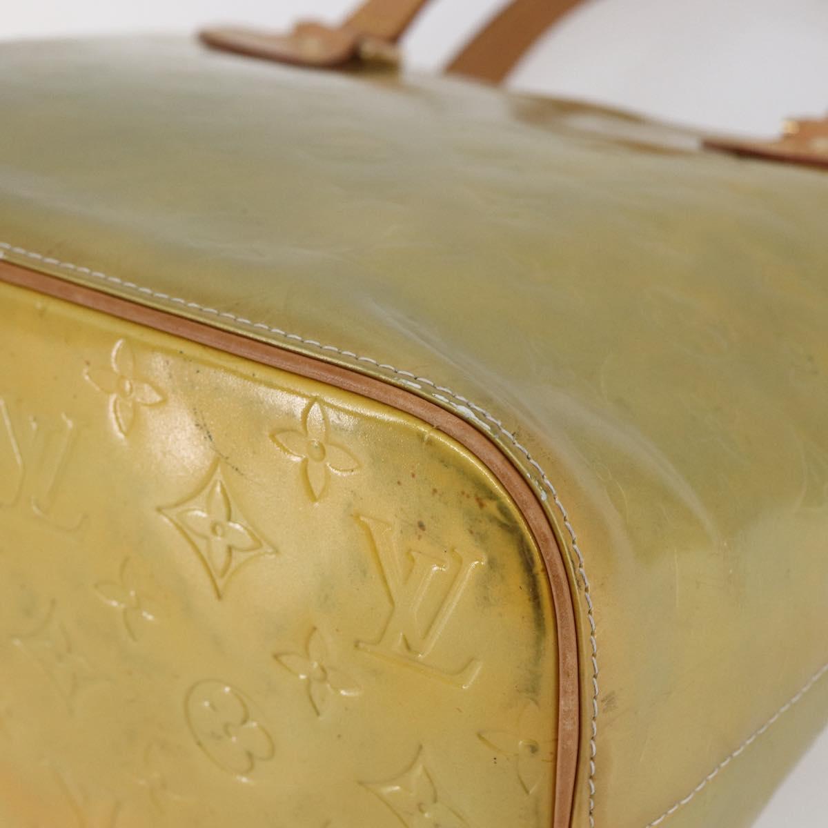 LOUIS VUITTON Monogram Vernis Houston Hand Bag Gris M91053 LV Auth 146208