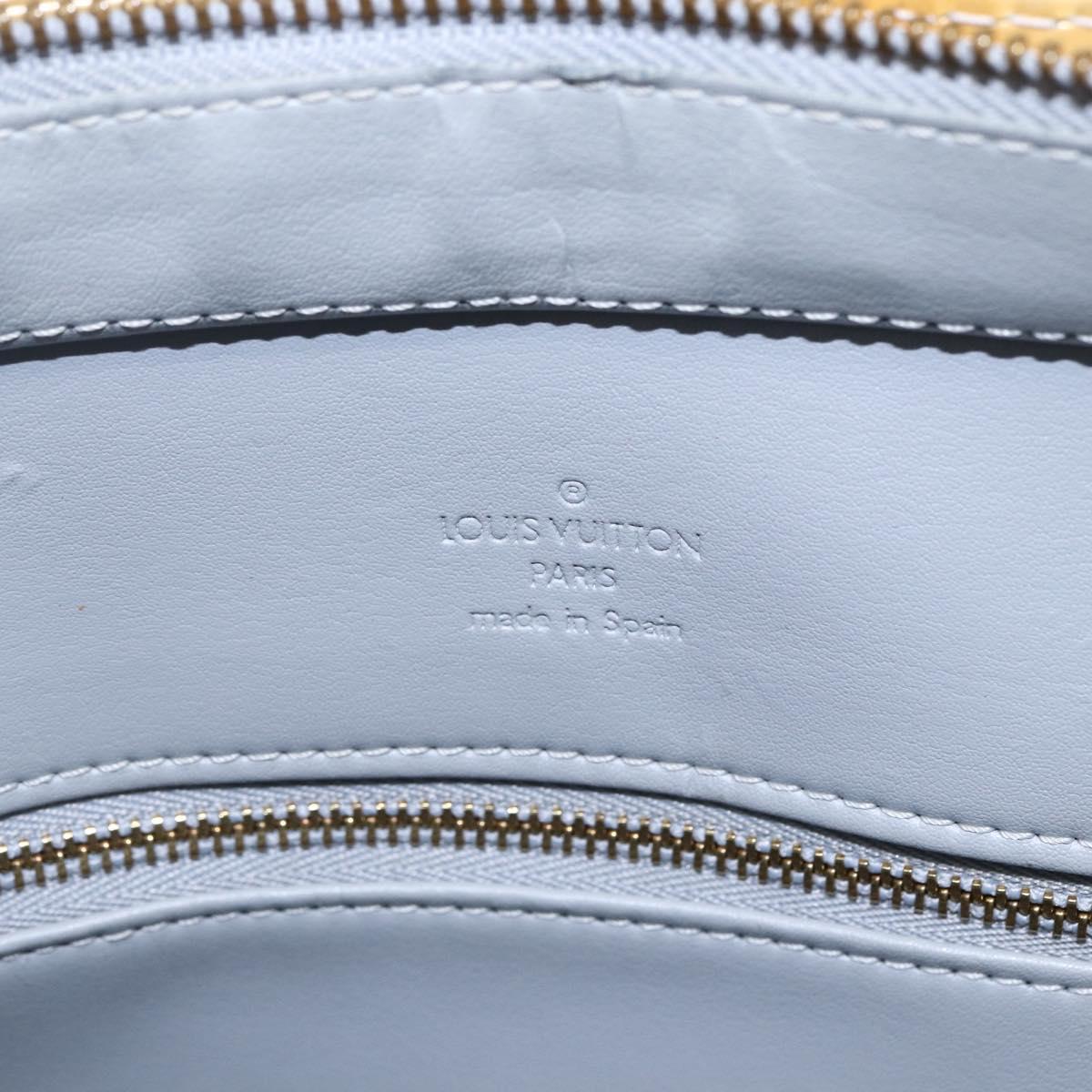 LOUIS VUITTON Monogram Vernis Houston Hand Bag Gris M91053 LV Auth 146208