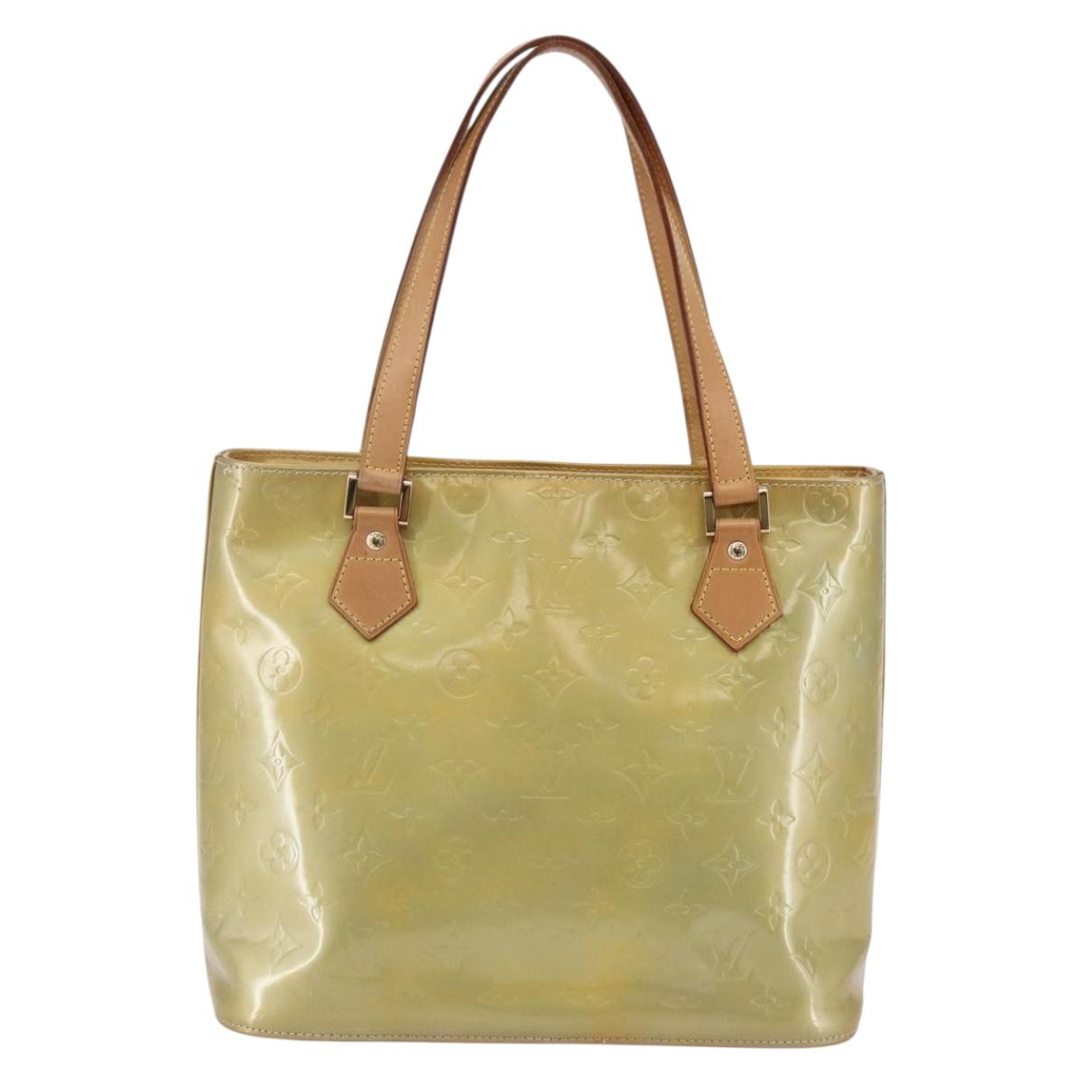 LOUIS VUITTON Monogram Vernis Houston Hand Bag Gris M91053 LV Auth 146208