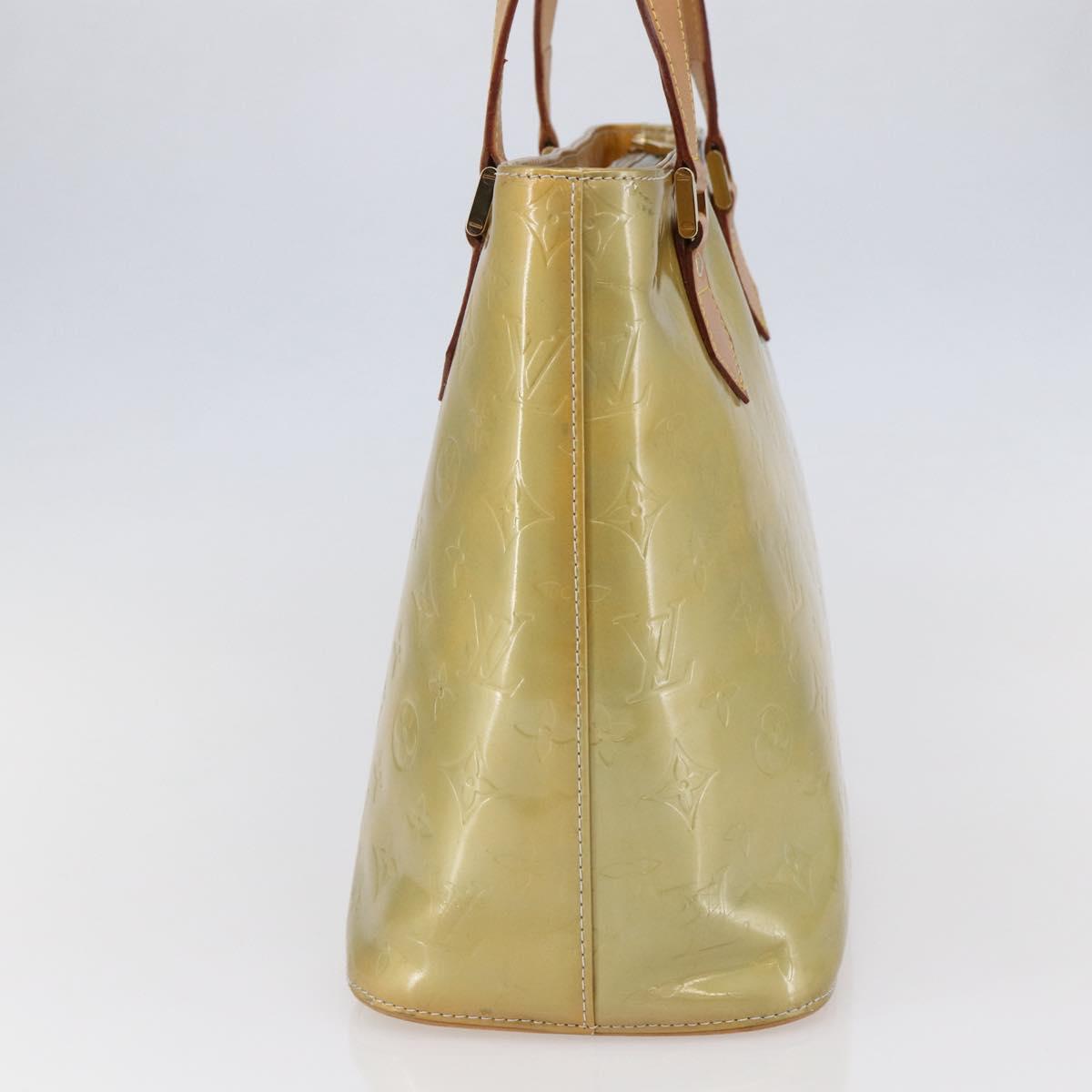 LOUIS VUITTON Monogram Vernis Houston Hand Bag Gris M91053 LV Auth 146208