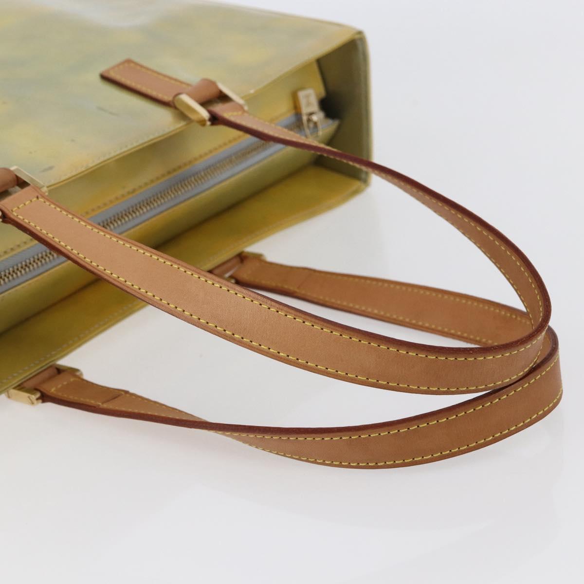 LOUIS VUITTON Monogram Vernis Columbus Tote Bag Gris M91028 LV Auth 146210