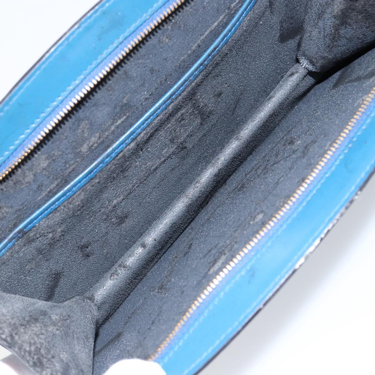 LOUIS VUITTON Epi Trousse Crete Pouch Blue M48405 LV Auth 146213