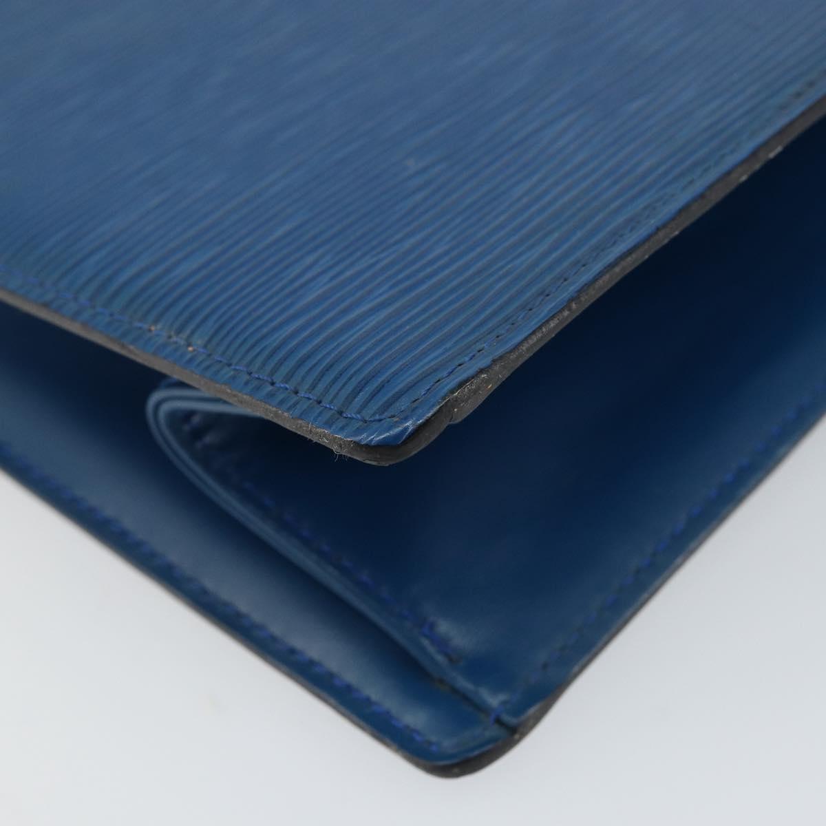 LOUIS VUITTON Epi Trousse Crete Pouch Blue M48405 LV Auth 146213