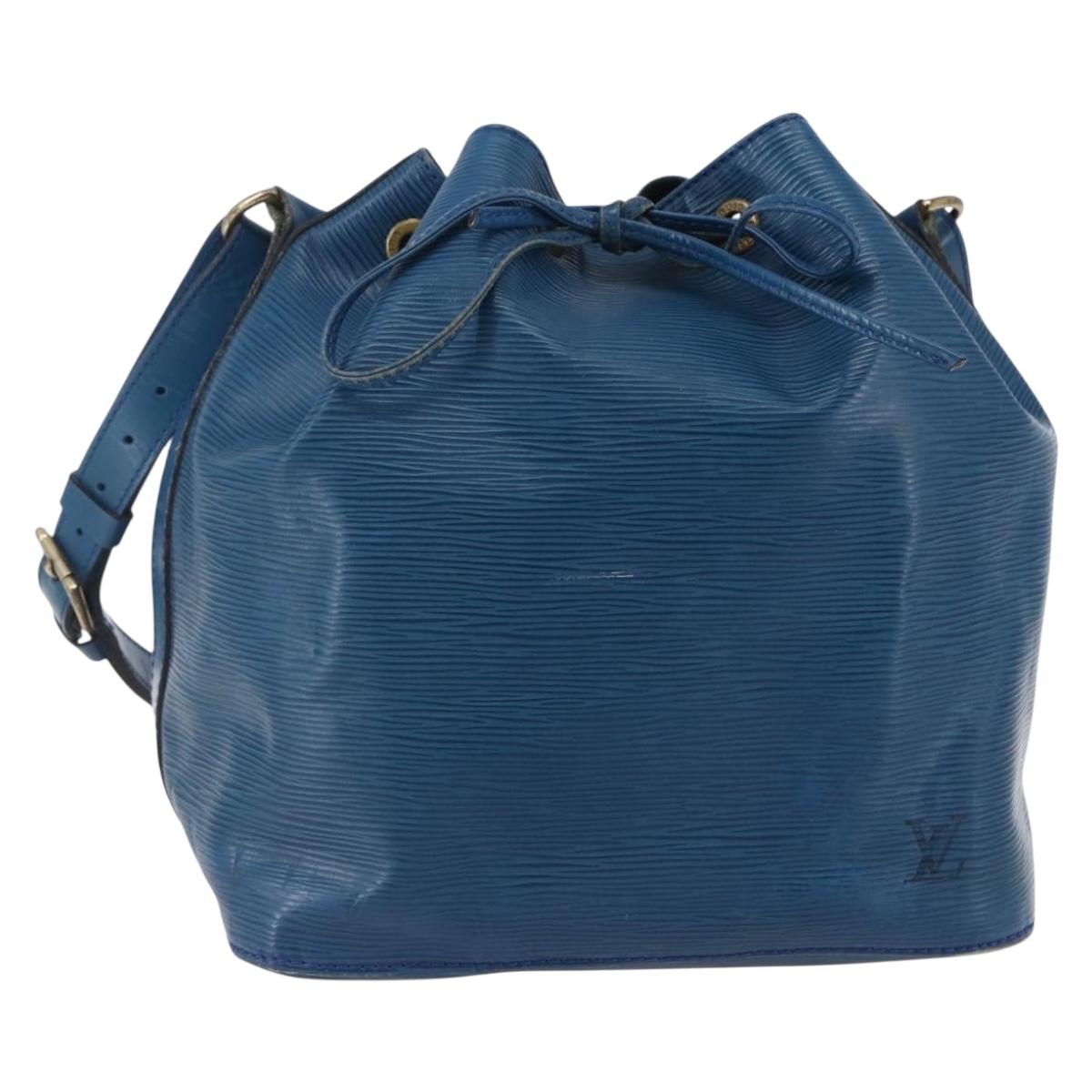 LOUIS VUITTON Epi Petit Noe Shoulder Bag Blue M44105 LV Auth 146215