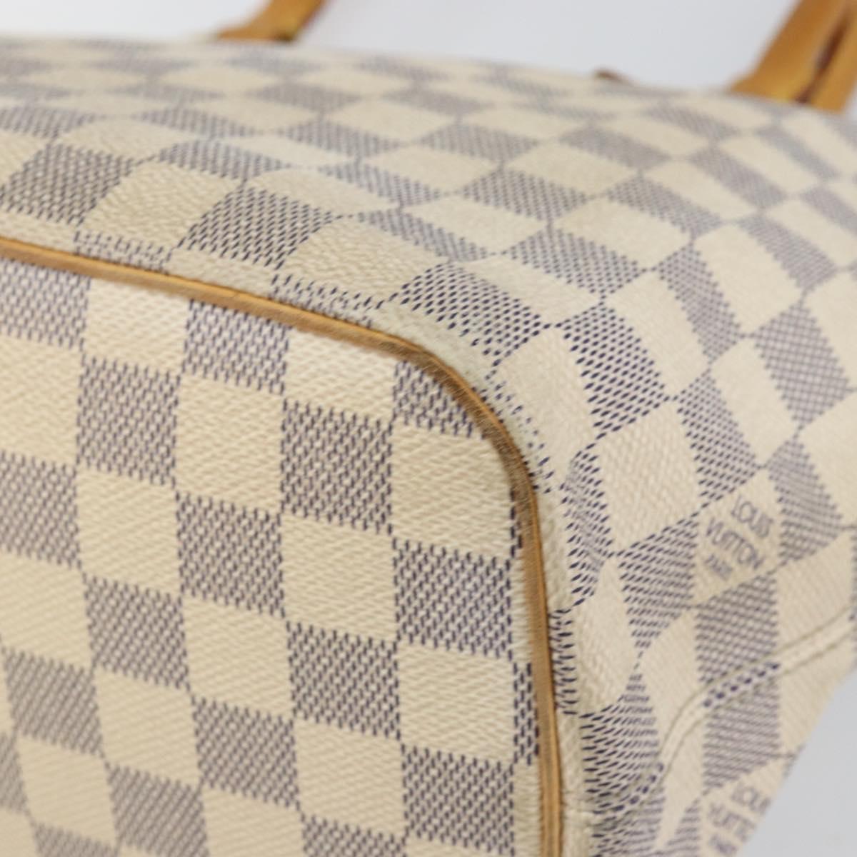 LOUIS VUITTON Damier Azur Saleya PM Tote Bag N51186 LV Auth 146221