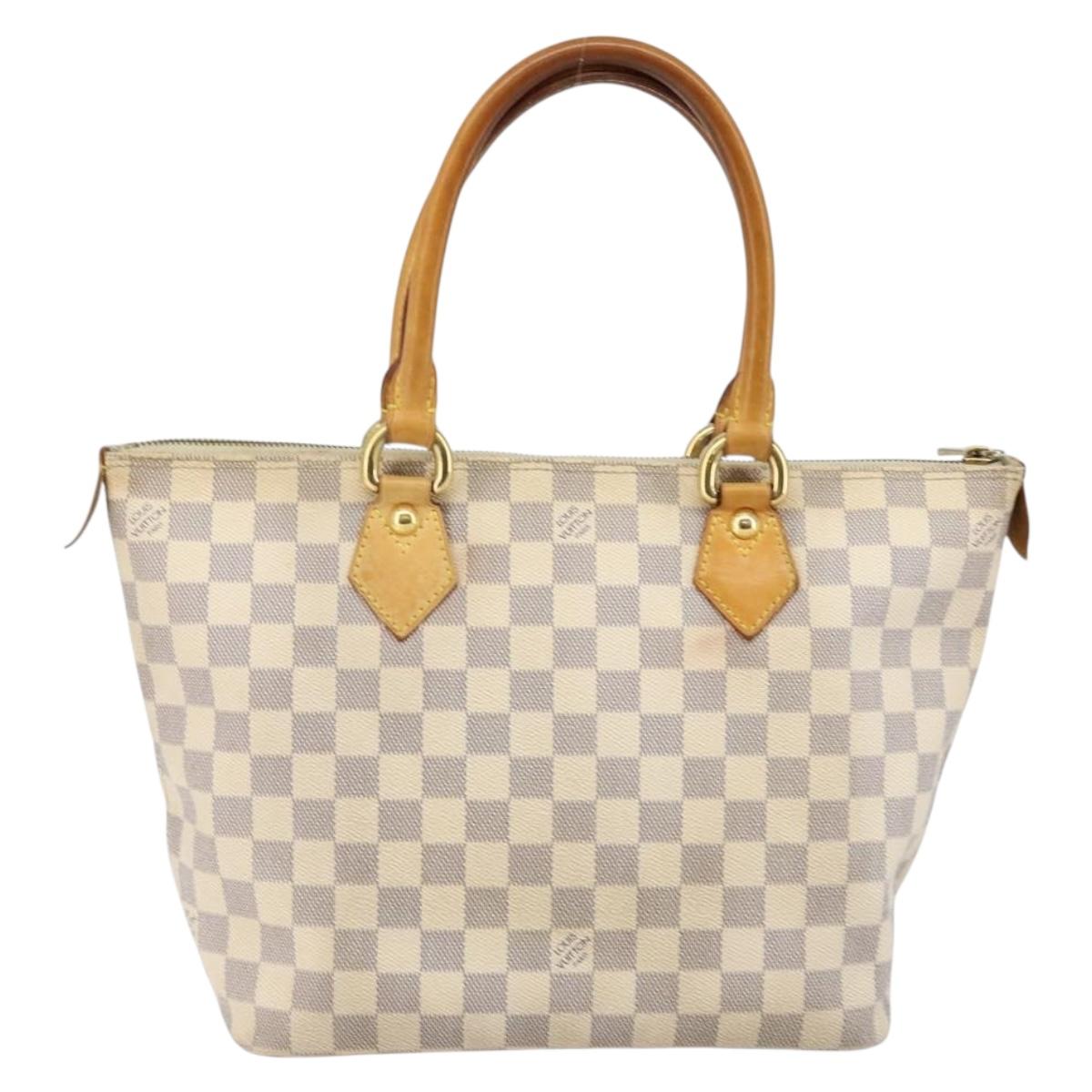 LOUIS VUITTON Damier Azur Saleya PM Tote Bag N51186 LV Auth 146221
