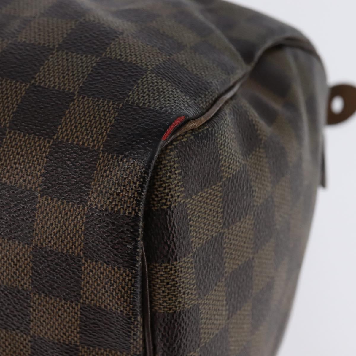 LOUIS VUITTON Damier Ebene Speedy 35 Hand Bag N41363 LV Auth 146223