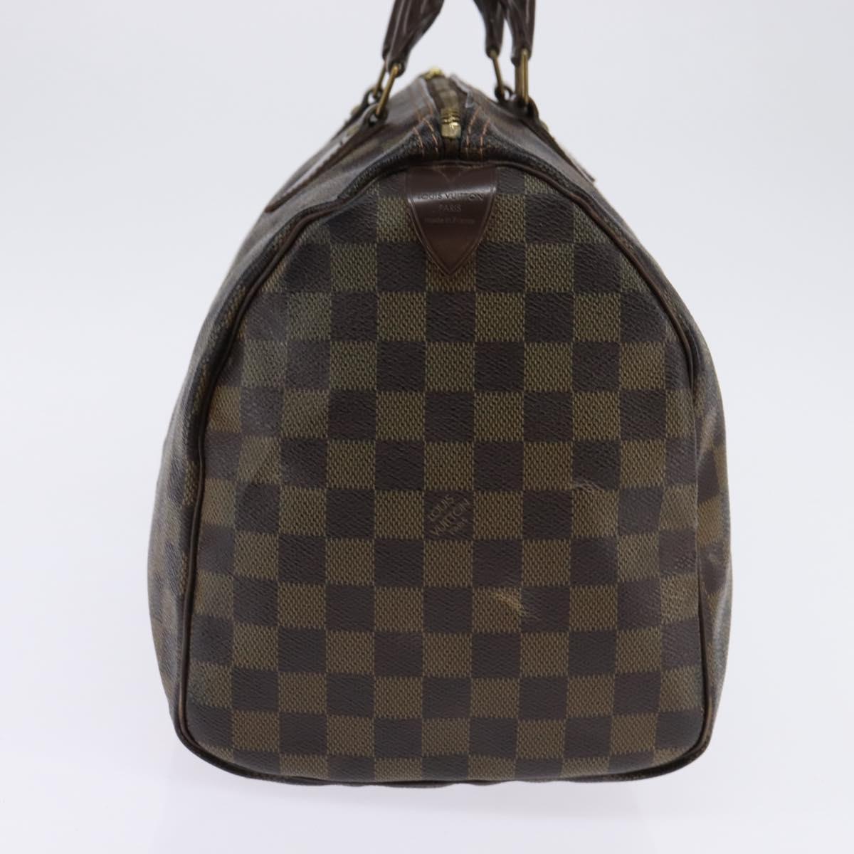 LOUIS VUITTON Damier Ebene Speedy 35 Hand Bag N41363 LV Auth 146223