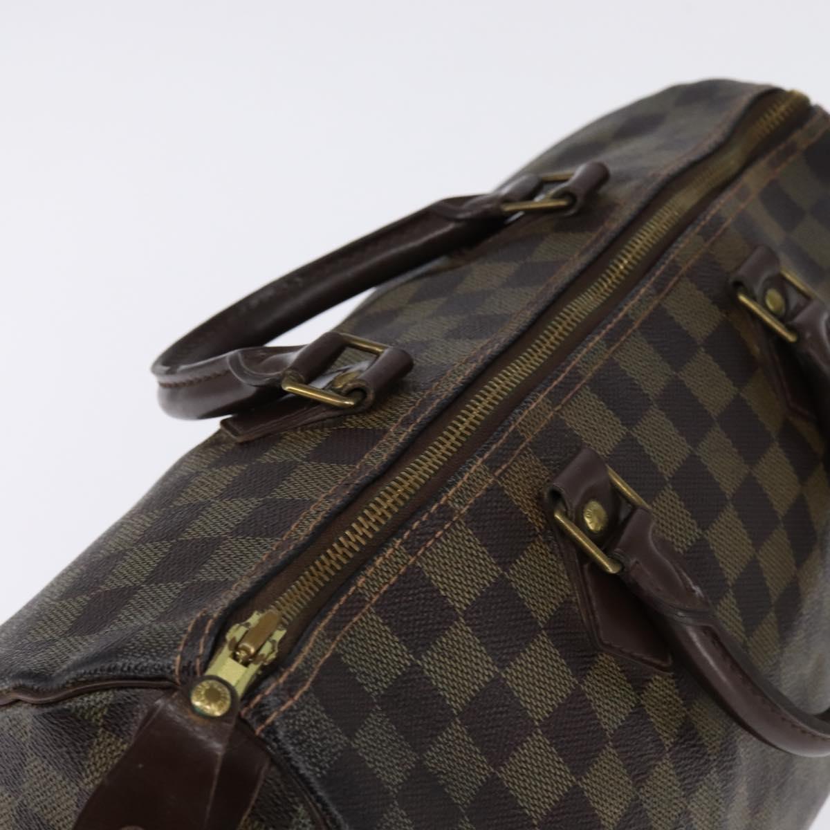 LOUIS VUITTON Damier Ebene Speedy 35 Hand Bag N41363 LV Auth 146223
