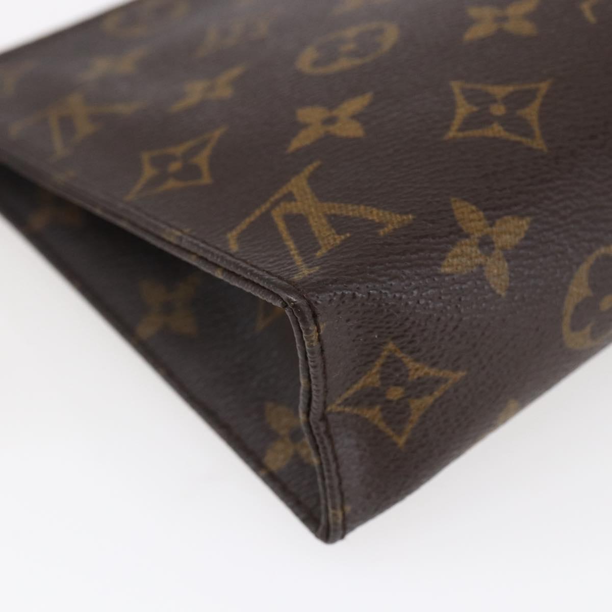 LOUIS VUITTON Monogram Poche Toilette 19 Pouch M47544 LV Auth 146227