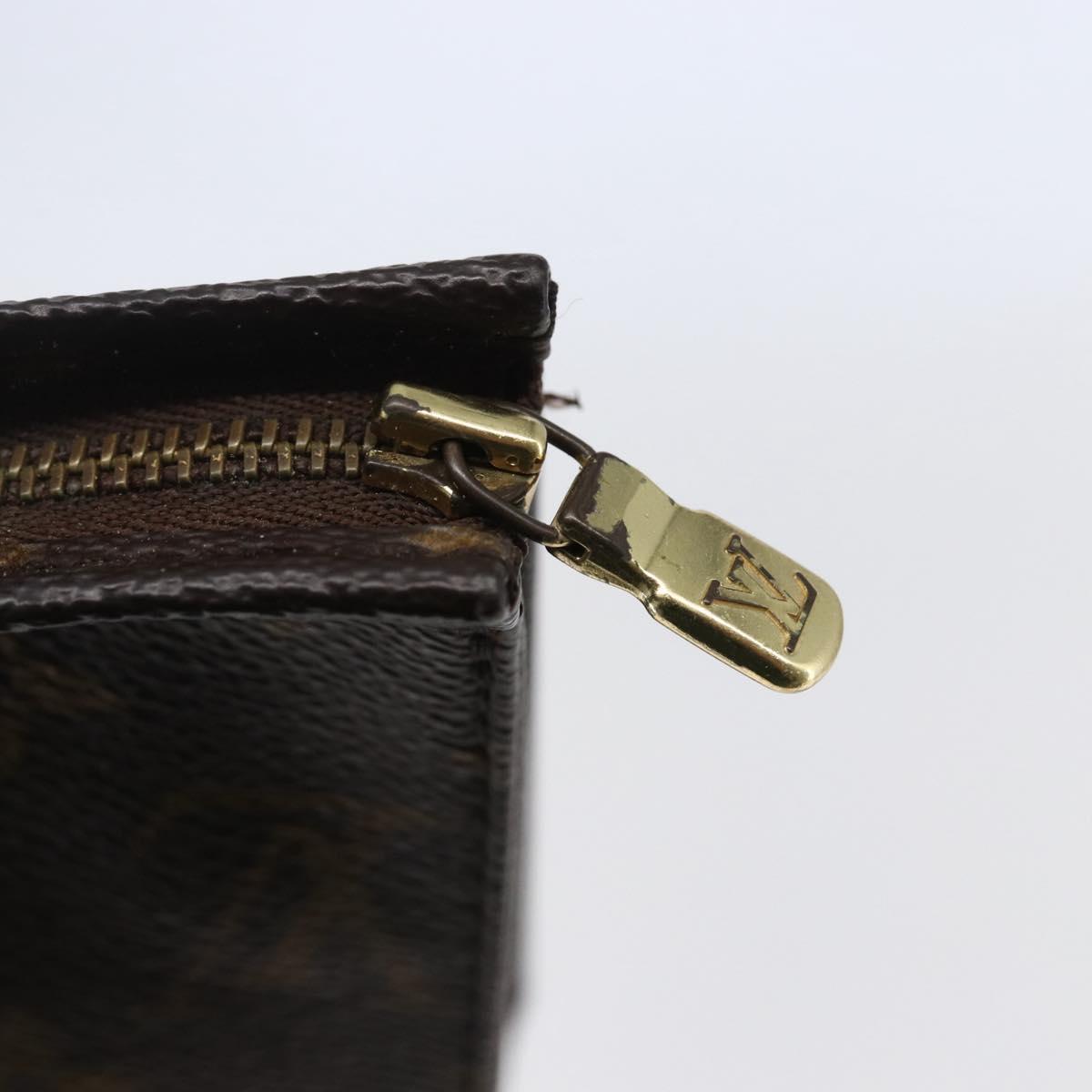 LOUIS VUITTON Monogram Poche Toilette 19 Pouch M47544 LV Auth 146227