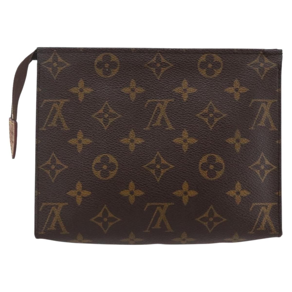 LOUIS VUITTON Monogram Poche Toilette 19 Pouch M47544 LV Auth 146227