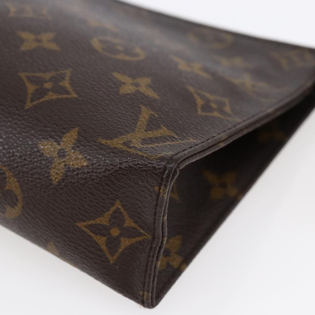 LOUIS VUITTON Monogram Poche Toilette 19 Pouch M47544 LV Auth 146227