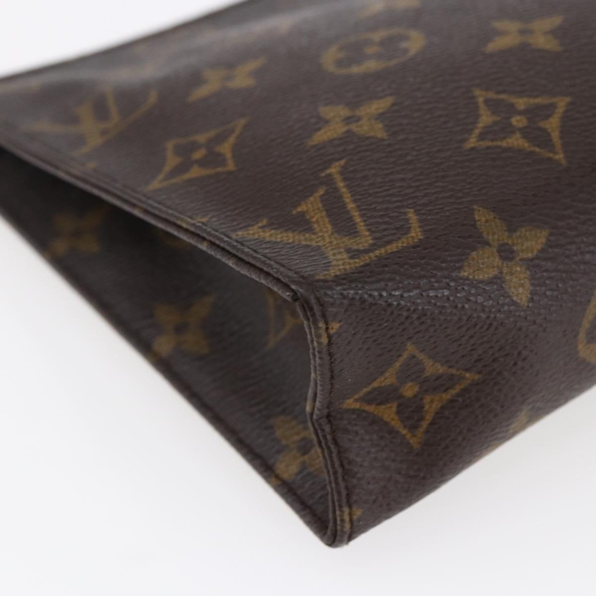 LOUIS VUITTON Monogram Poche Toilette 19 Pouch M47544 LV Auth 146227