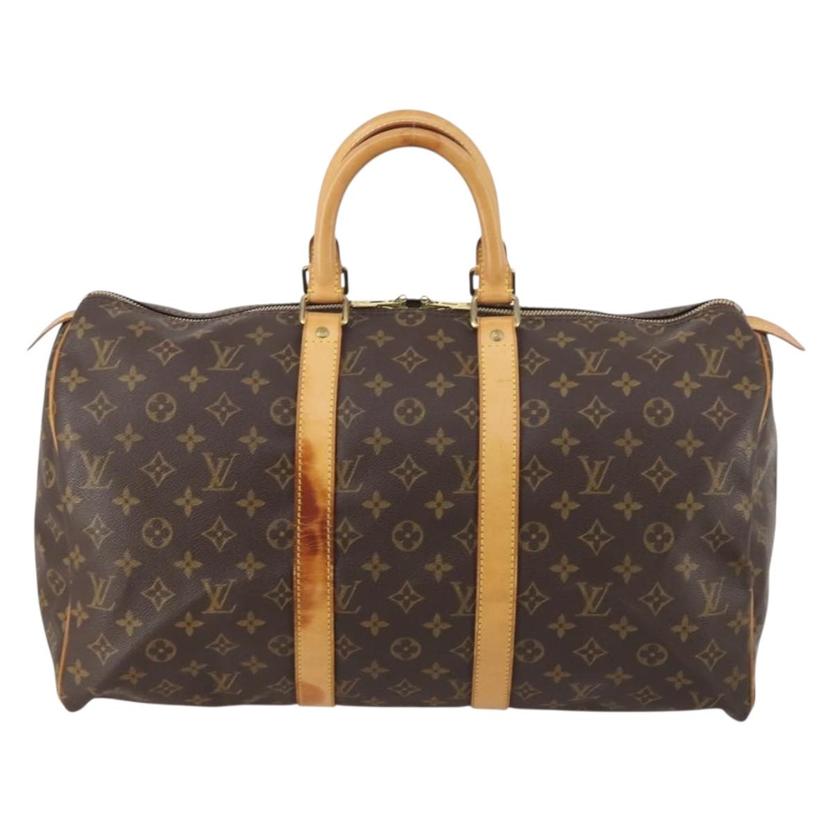 LOUIS VUITTON Monogram Keepall 45 Boston Bag M41428 LV Auth 146236