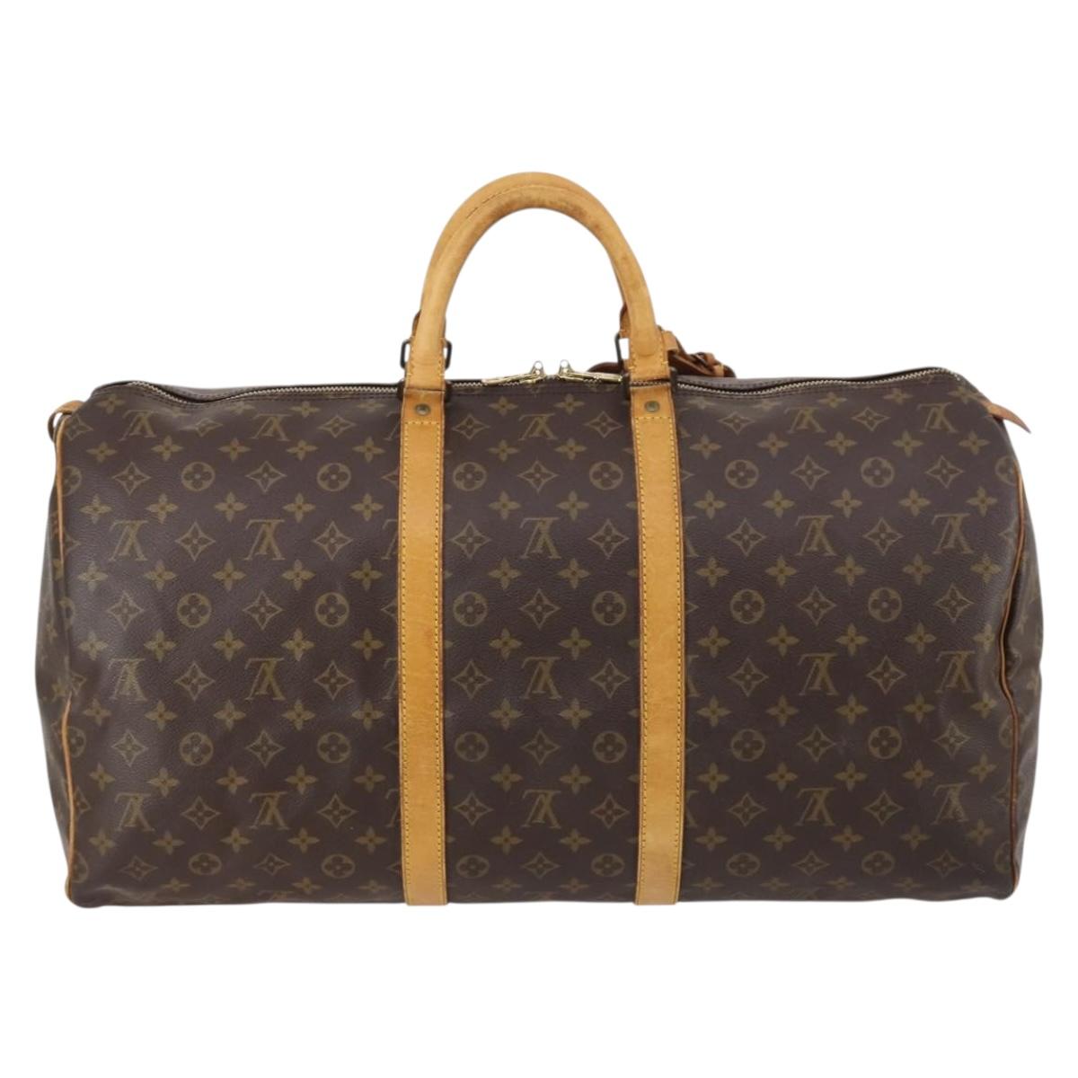 LOUIS VUITTON Monogram Keepall 55 Boston Bag M41424 LV Auth 146237