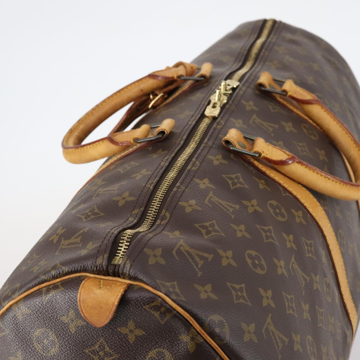 LOUIS VUITTON Monogram Keepall 55 Boston Bag M41424 LV Auth 146237