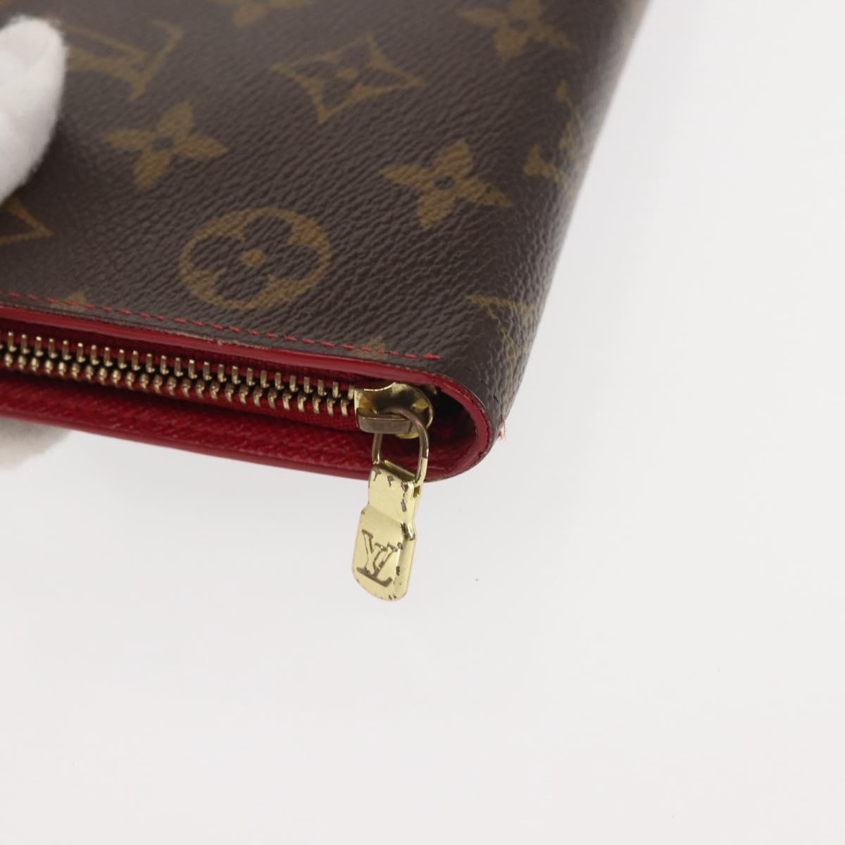 LOUIS VUITTON Monogram Cherry Porte Monnaie Zip Long Wallet M95006 Auth 146243