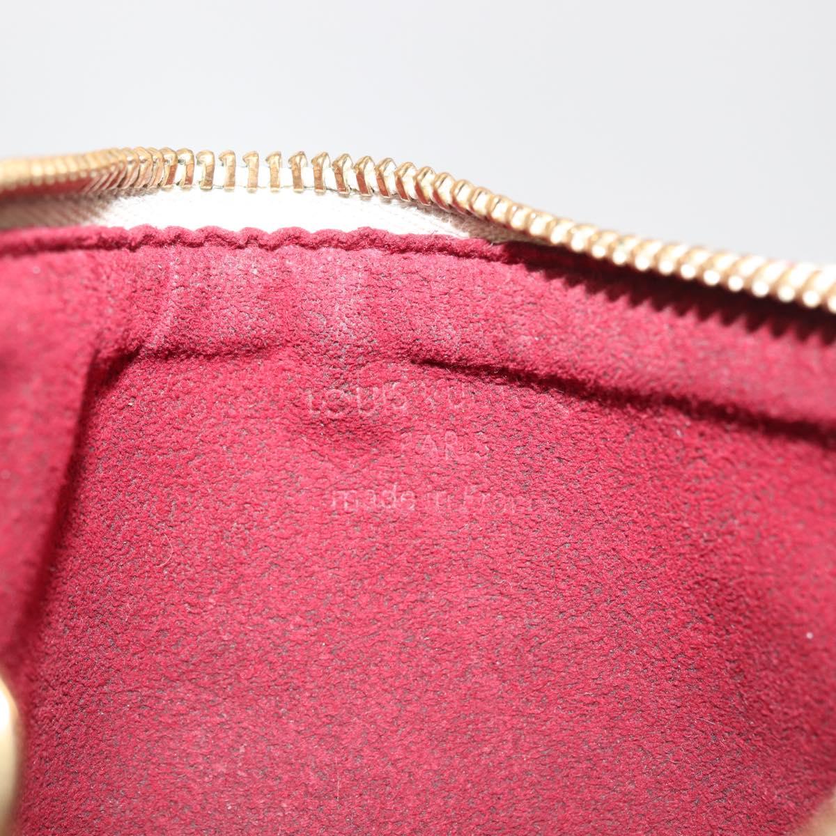 LOUIS VUITTON Monogram Multicolor Pochette MM Pouch White M60028 LV Auth 146245