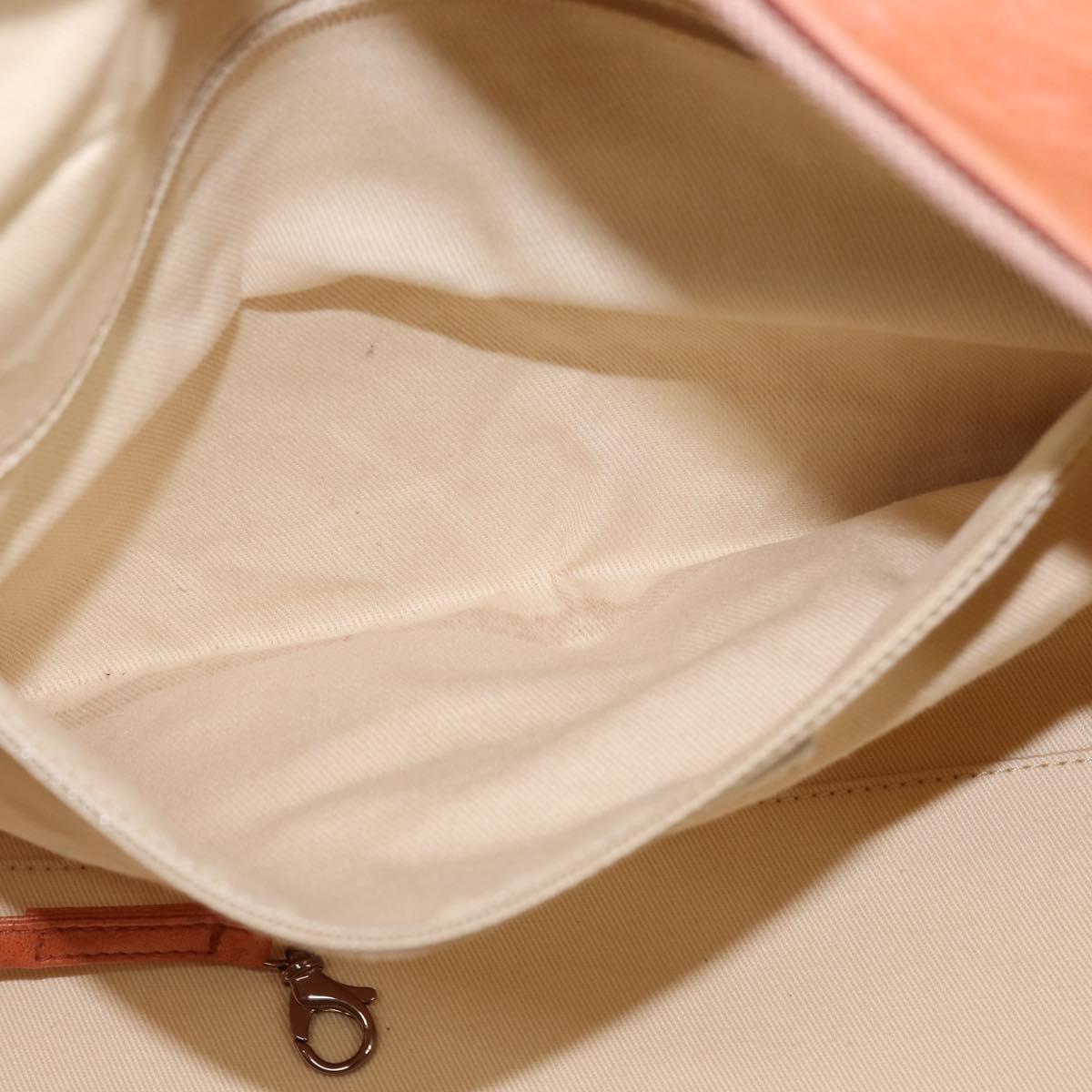 CHANEL Wild Stitch Matelasse Shoulder Bag Leather Brown CC Auth 146246