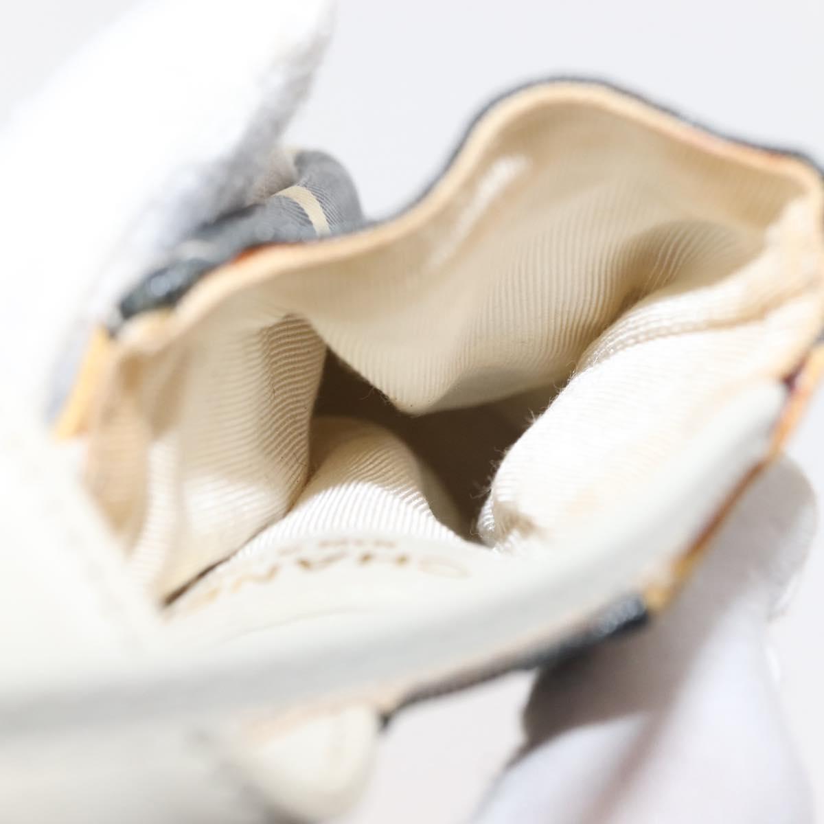 CHANEL Matelasse Tote Bag Straw White Gold CC Auth 146247