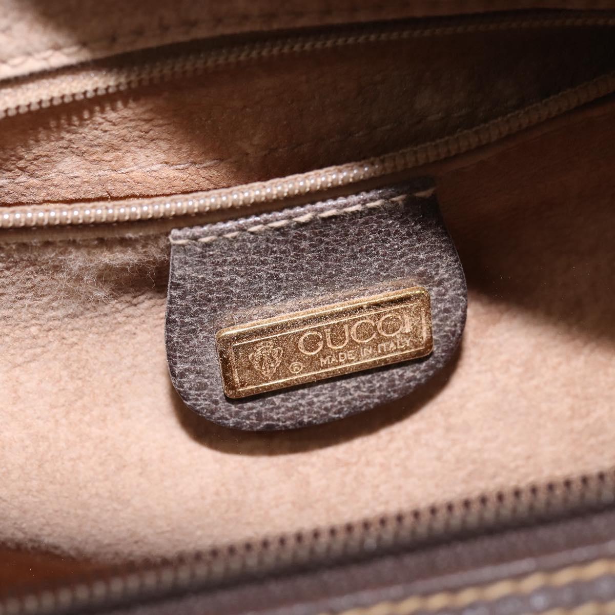 GUCCI GG Supreme Boston Bag PVC Beige Gold 000 58 0093 Auth 146253