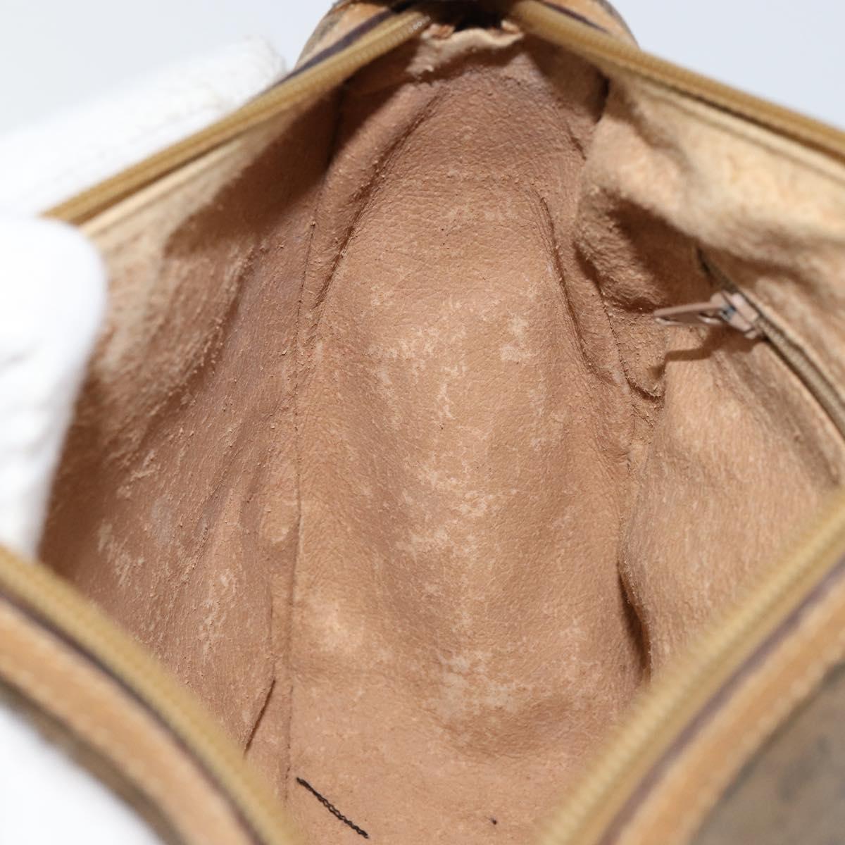 GUCCI Micro GG Supreme Web Sherry Line Bag PVC Beige Gold 89 02 032 Auth 146259