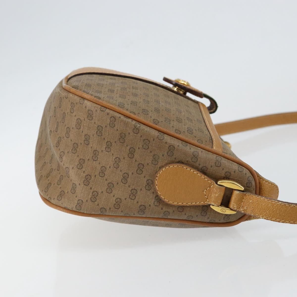GUCCI Micro GG Supreme Web Sherry Line Bag PVC Beige Gold 89 02 032 Auth 146259
