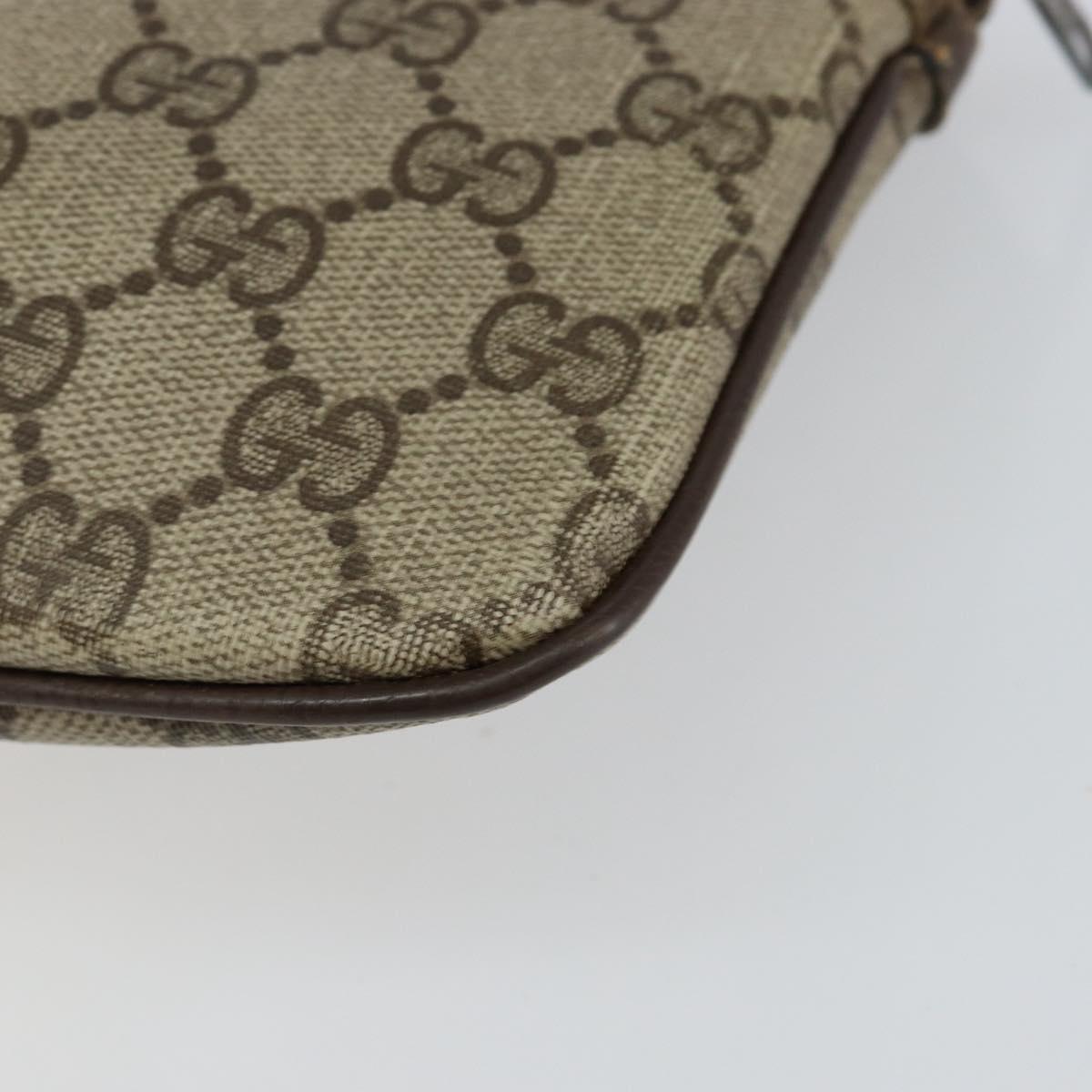 GUCCI GG Supreme Web Sherry Line Bag PVC Beige Gold 904 02 047 Auth 146261