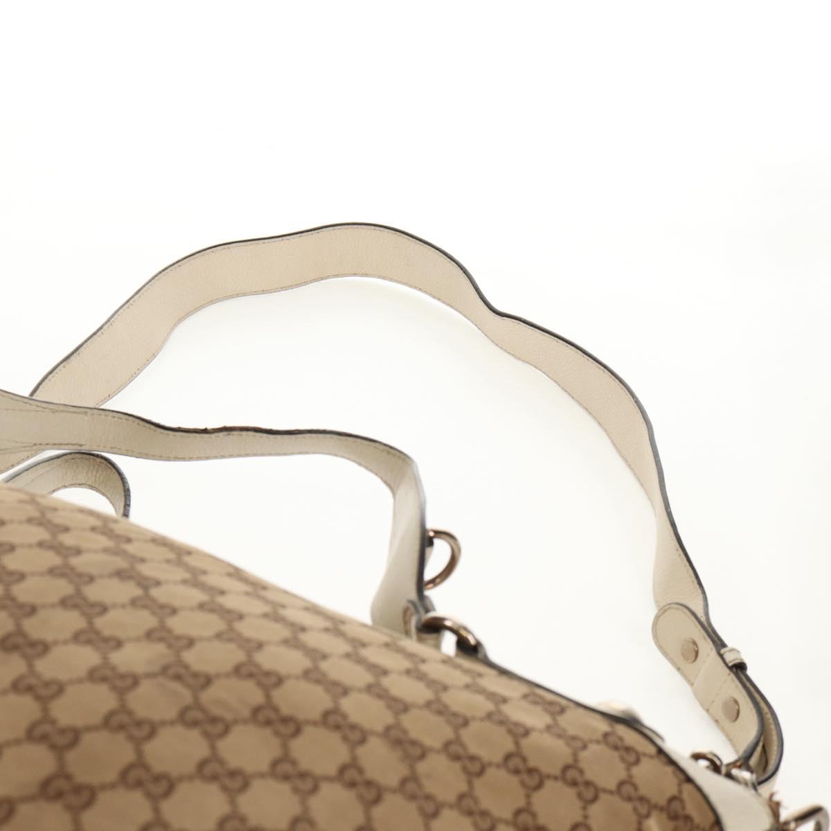 GUCCI GG Canvas Horsebit Tote Bag 2way Beige Gold 232949 Auth 146265
