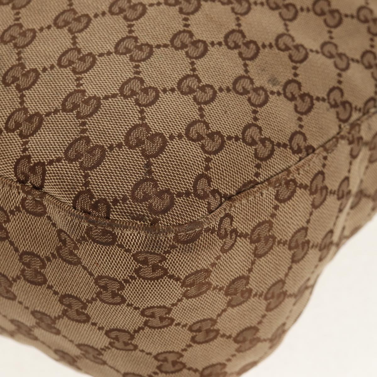 GUCCI GG Canvas Horsebit Tote Bag 2way Beige Gold 232949 Auth 146265