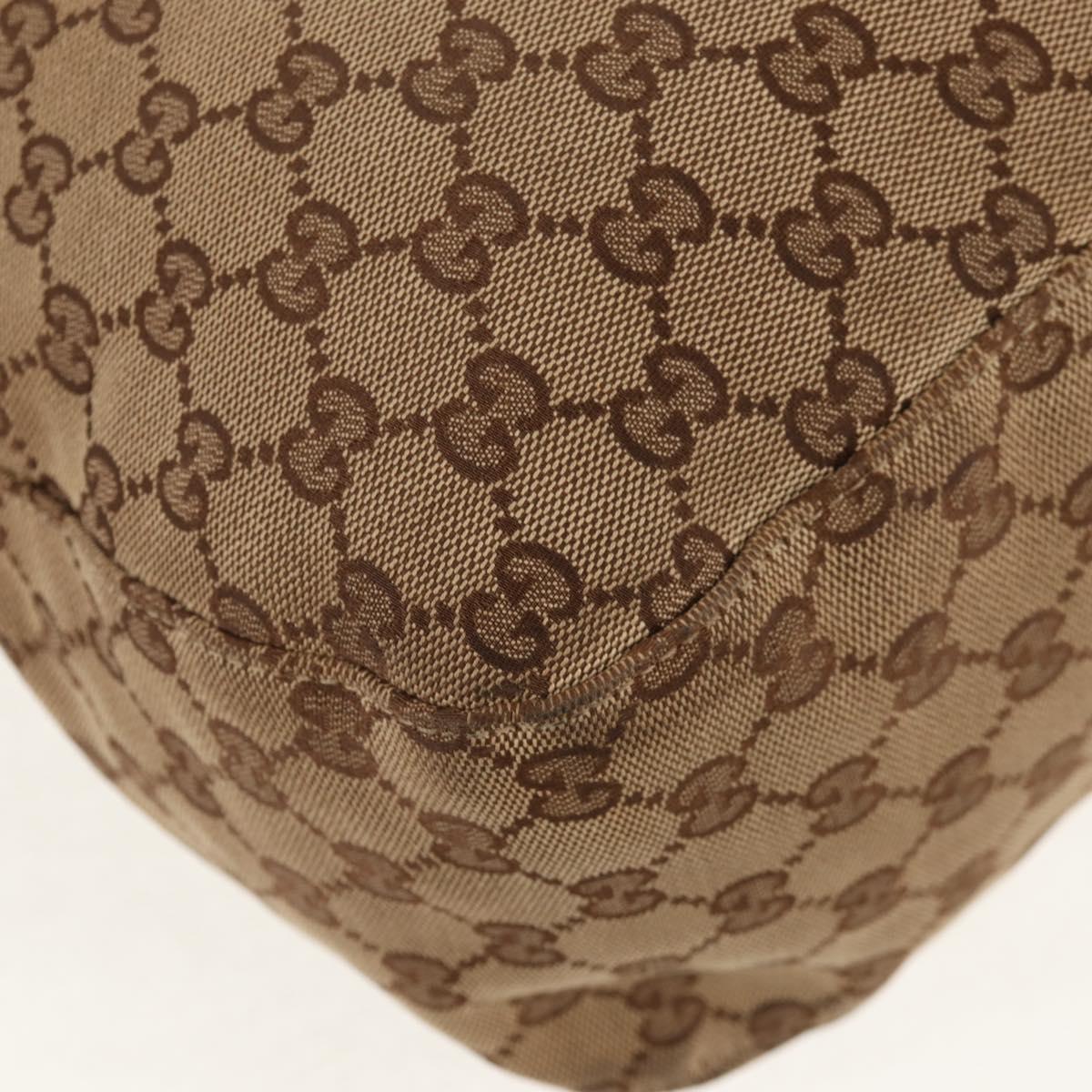 GUCCI GG Canvas Horsebit Tote Bag 2way Beige Gold 232949 Auth 146265