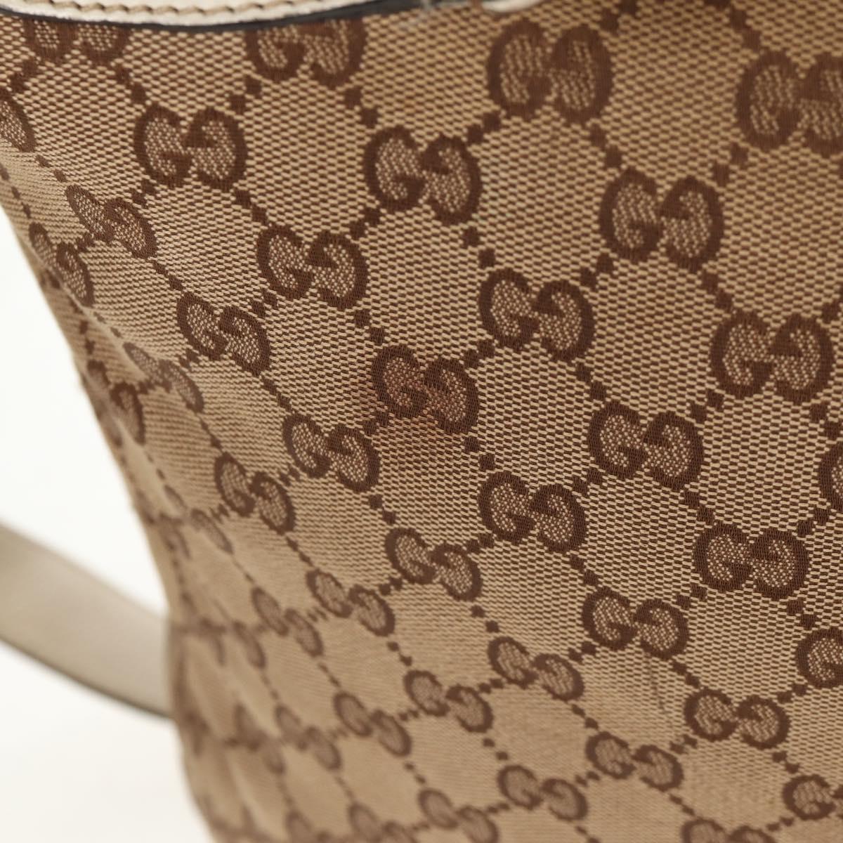 GUCCI GG Canvas Horsebit Tote Bag 2way Beige Gold 232949 Auth 146265