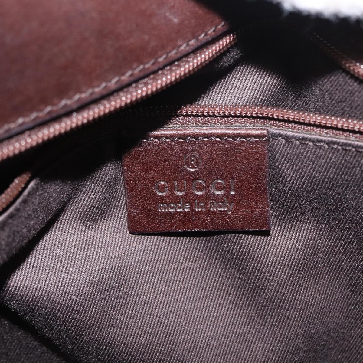 GUCCI GG Canvas Tote Bag Beige Silver 73983 Auth 146269
