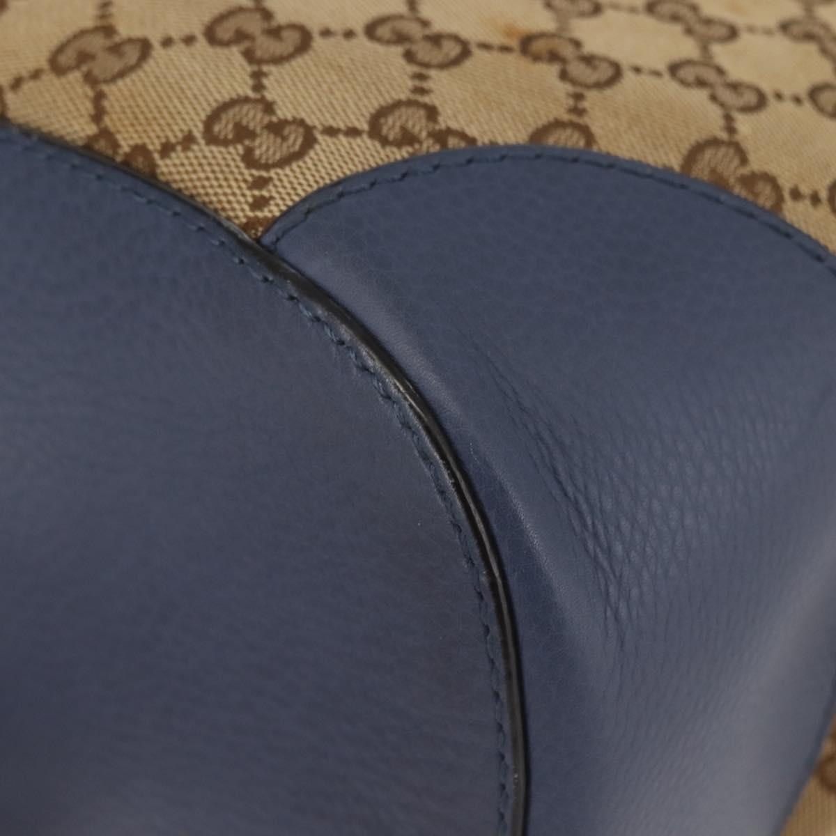 GUCCI GG Canvas Shoulder Bag Beige Gold 388704 Auth 146270