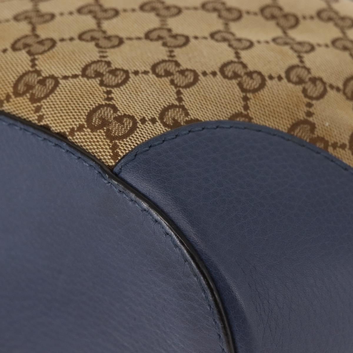 GUCCI GG Canvas Shoulder Bag Beige Gold 388704 Auth 146270