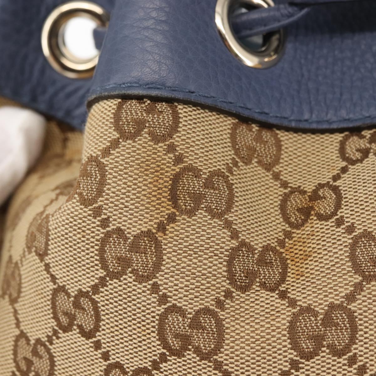 GUCCI GG Canvas Shoulder Bag Beige Gold 388704 Auth 146270