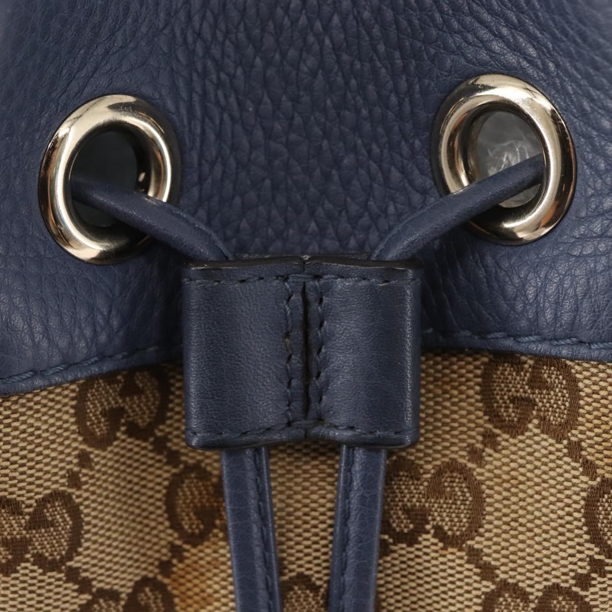 GUCCI GG Canvas Shoulder Bag Beige Gold 388704 Auth 146270
