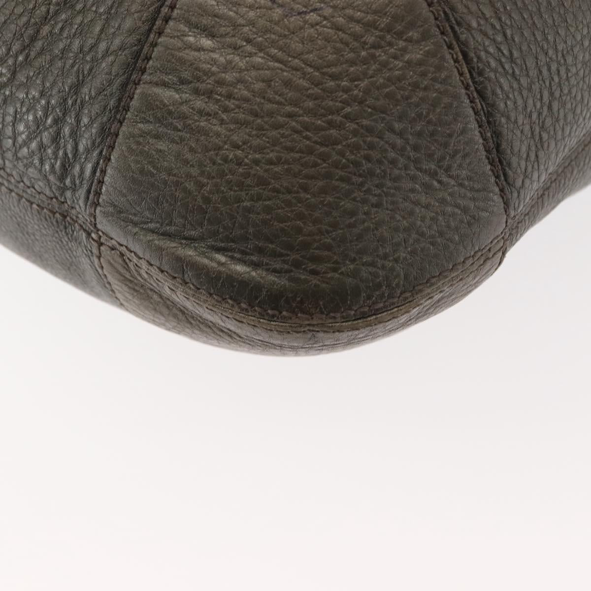 GUCCI Soho Chain Shoulder Bag Leather Gray 326706 Auth 146271