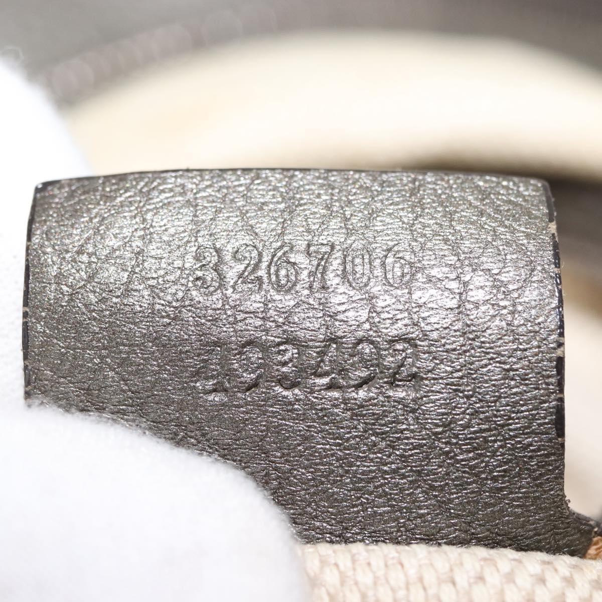 GUCCI Soho Chain Shoulder Bag Leather Gray 326706 Auth 146271