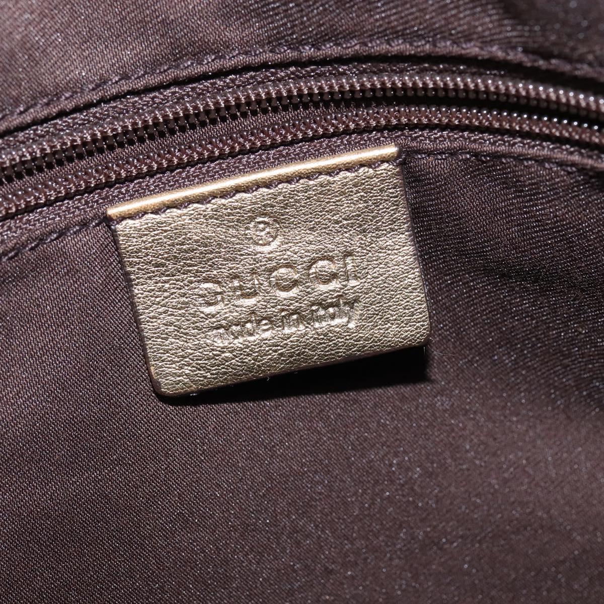 GUCCI Prince GG Canvas Tote Bag Brown Gold 177052 Auth 146272