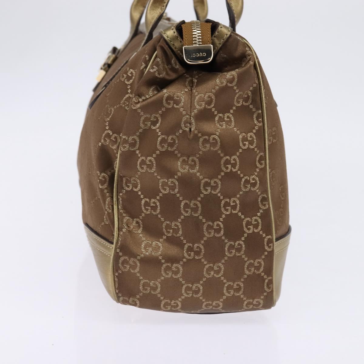 GUCCI Prince GG Canvas Tote Bag Brown Gold 177052 Auth 146272