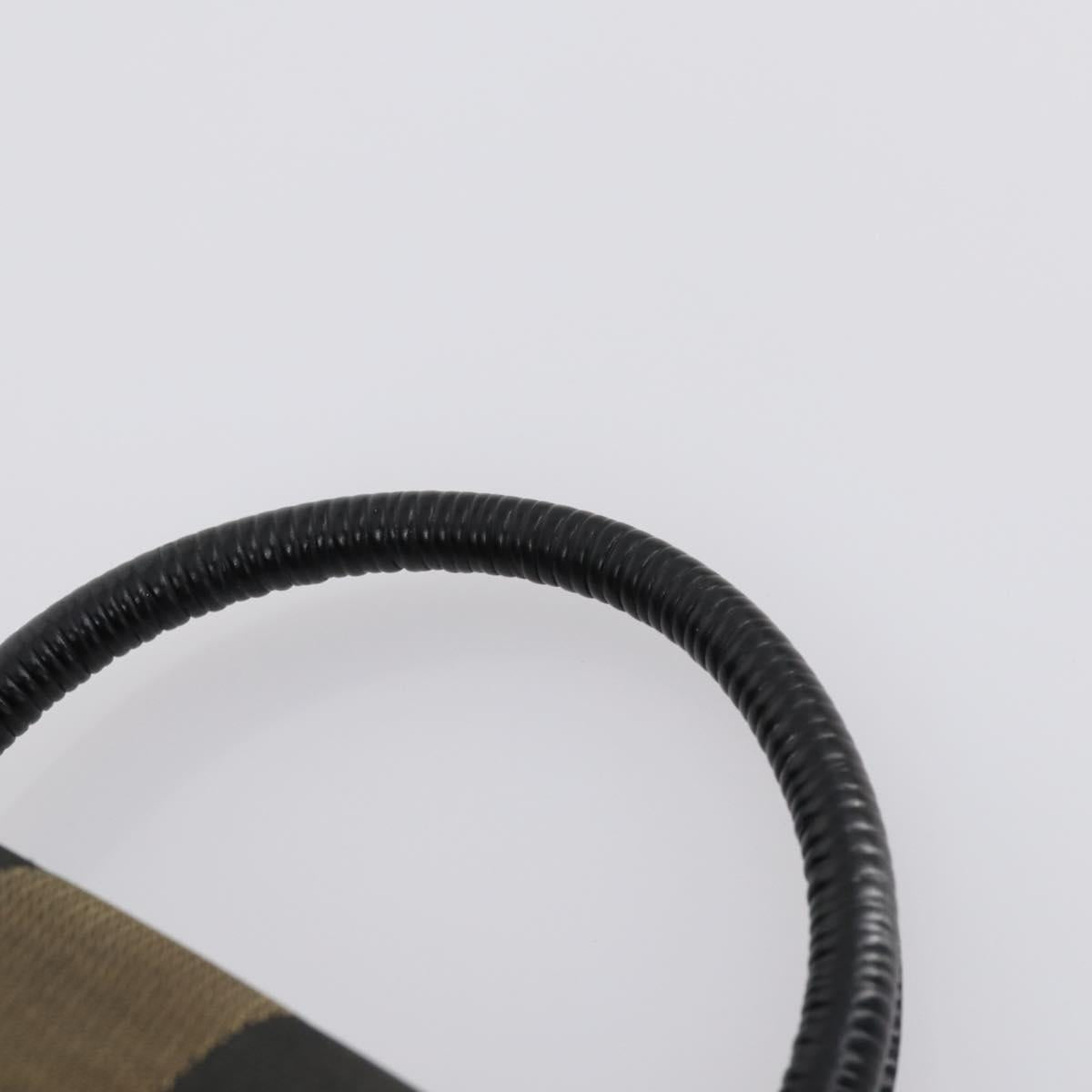 FENDI Pecan Canvas Backpack Brown Black Auth 146280