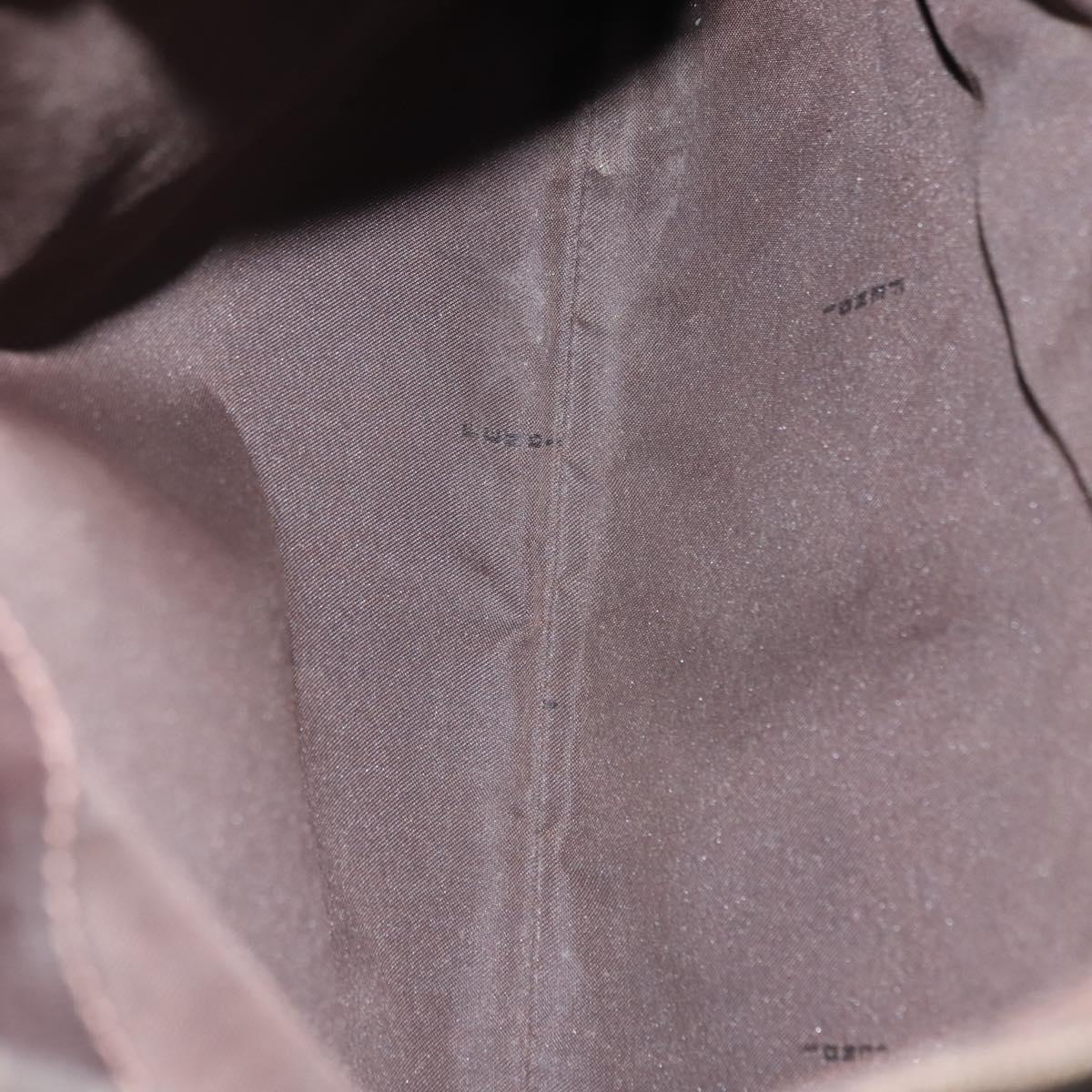 FENDI Zucca Canvas Mamma Baguette Tote Bag Black Brown Auth 146284