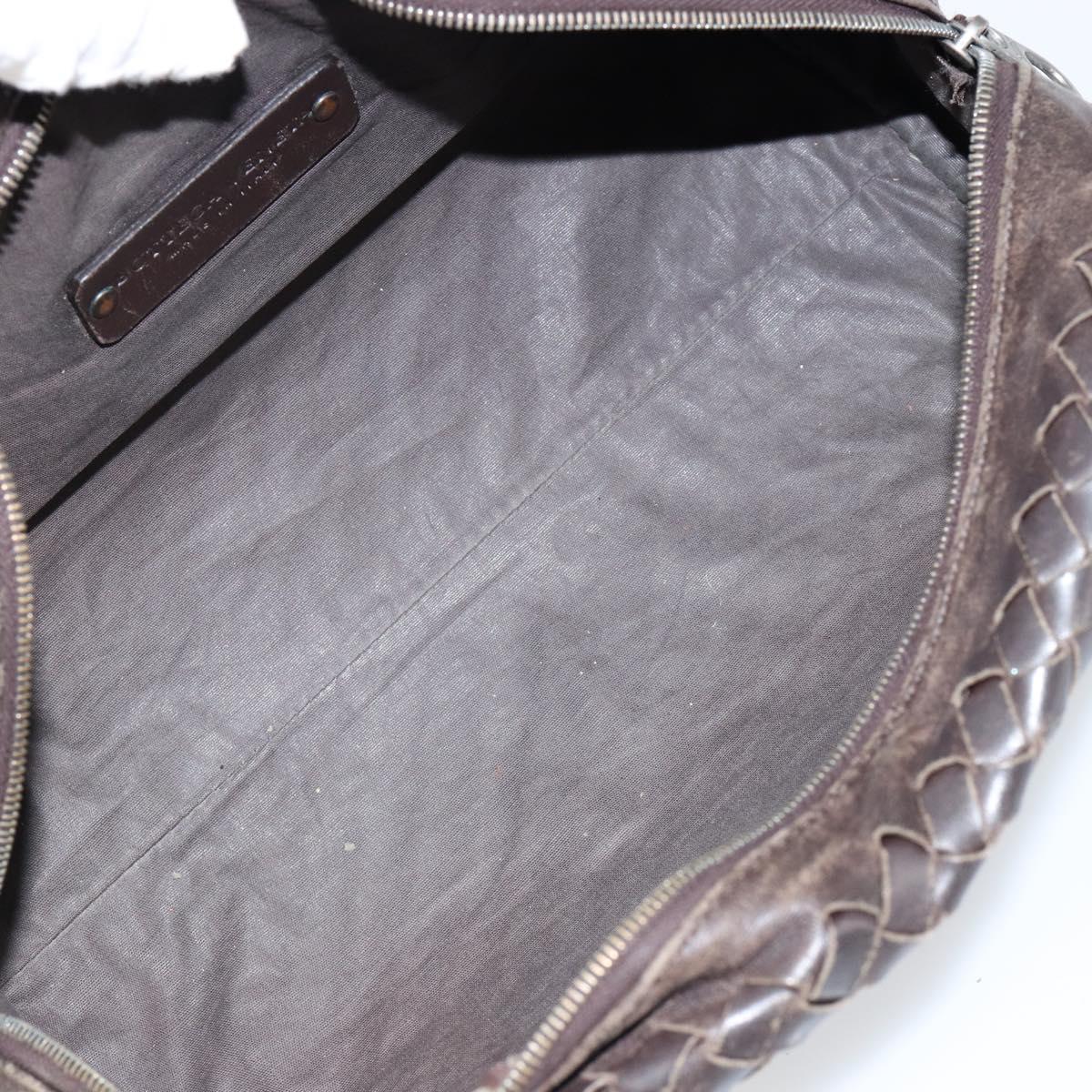 BOTTEGA VENETA INTRECCIATO Clutch Bag Leather Brown Auth 146285